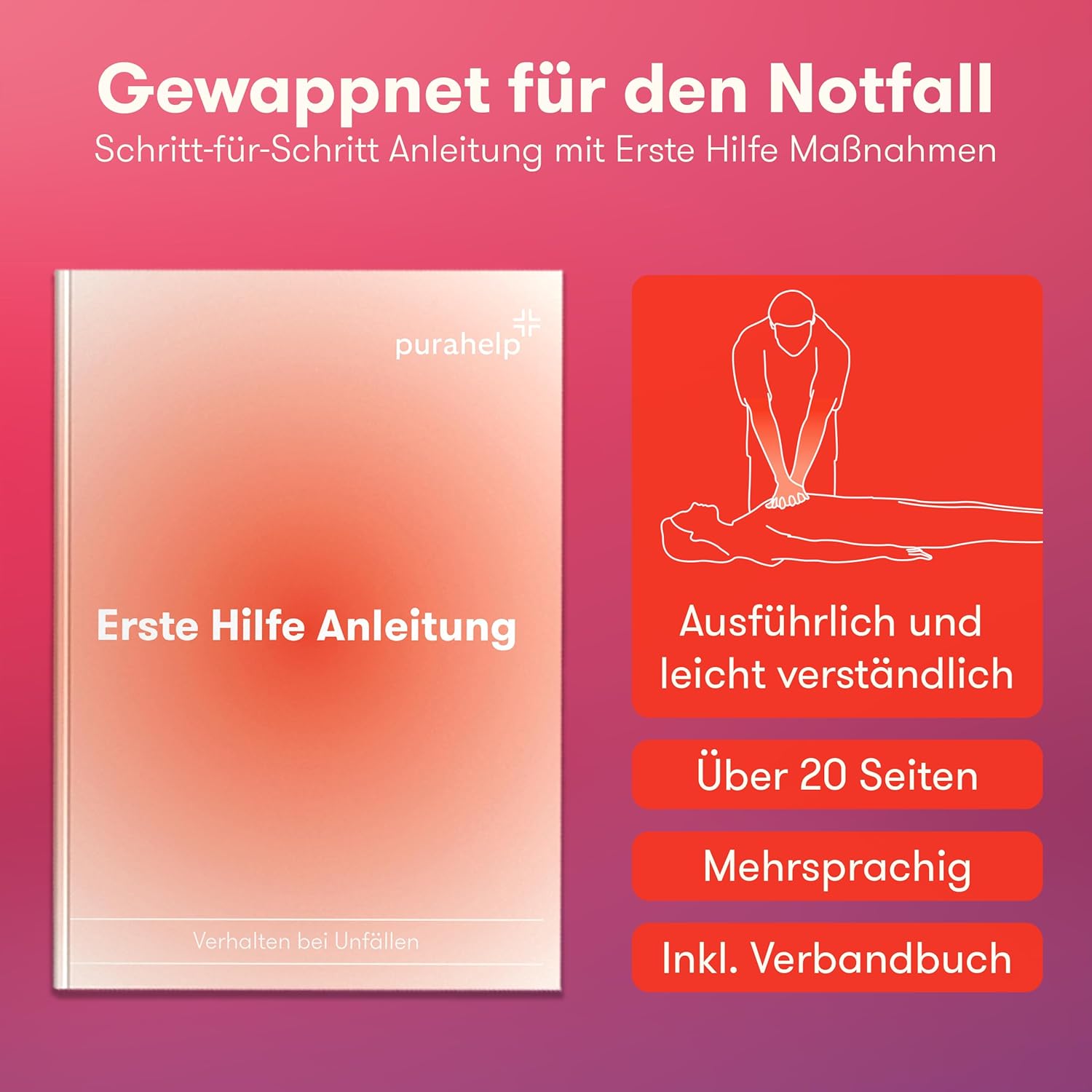 PURAHELP Erste-Hilfe-Set Auto (DIN 13164) – Erste-Hilfe-Set Auto StVO konform für 2026 – Auto-Verbandkasten & Sanitärset – Kompaktes Notfallset für Fahrzeuge – Auto-Verbandset nach aktueller Norm – Bild 3
