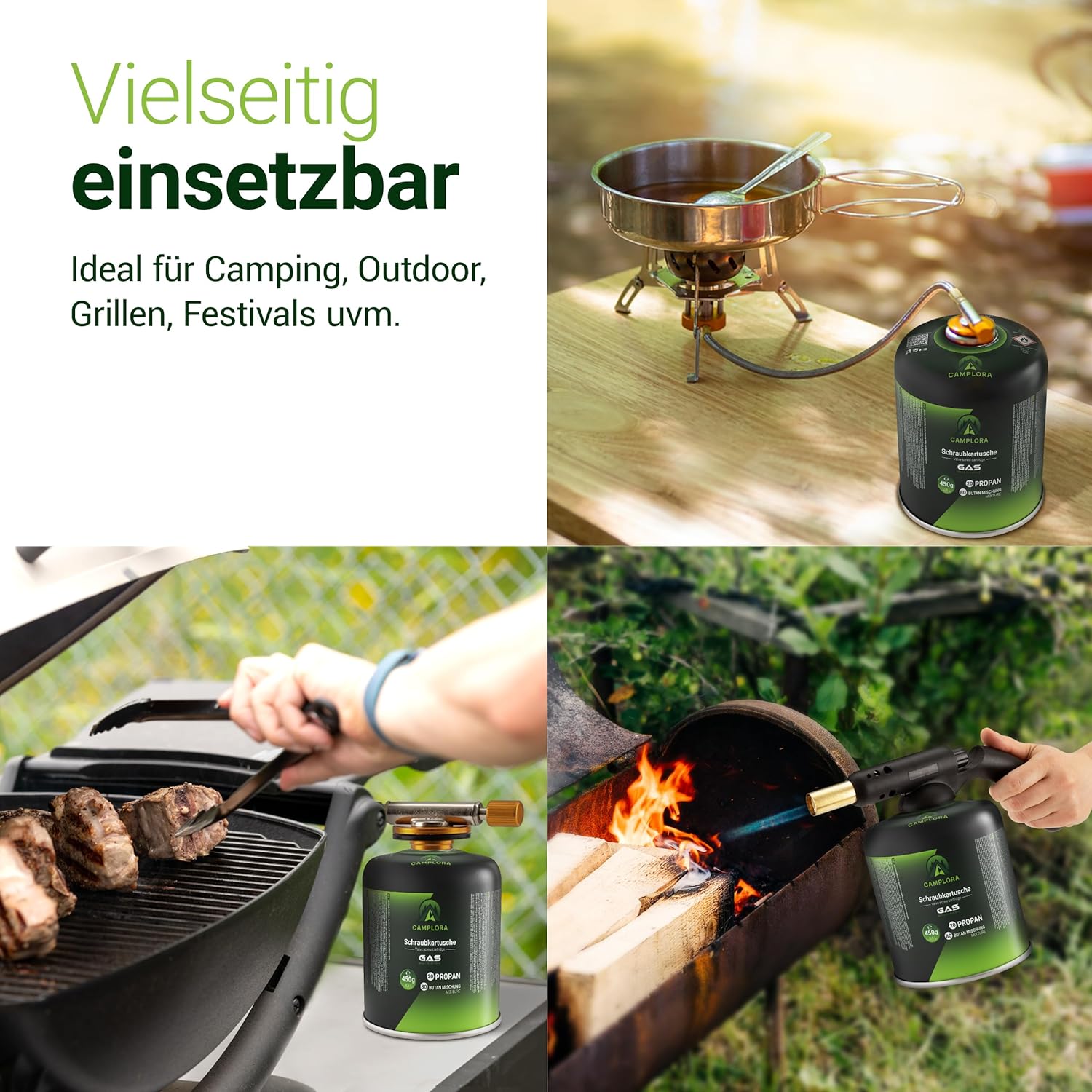 CAMPLORA 2 x 450 g Gaskartuschen passend für Weber Gasgrill Q100/1000 Serie, Propangas & Butangas, Schraubkartusche mit Gewinde für Campingkocher Gaskartuschen Schraubventil Gasflaschen Butan – Bild 7