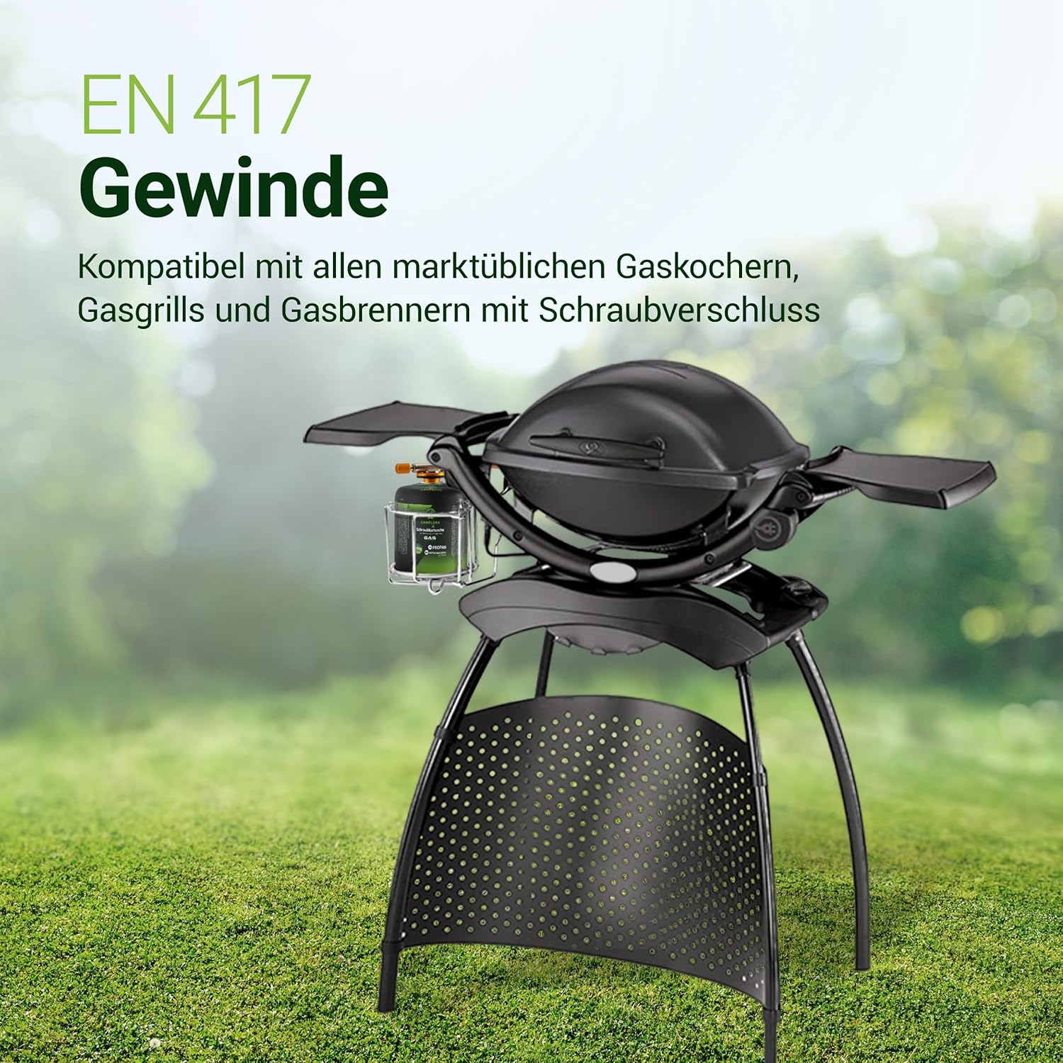 CAMPLORA 2 x 450 g Gaskartuschen passend für Weber Gasgrill Q100/1000 Serie, Propangas & Butangas, Schraubkartusche mit Gewinde für Campingkocher Gaskartuschen Schraubventil Gasflaschen Butan – Bild 9