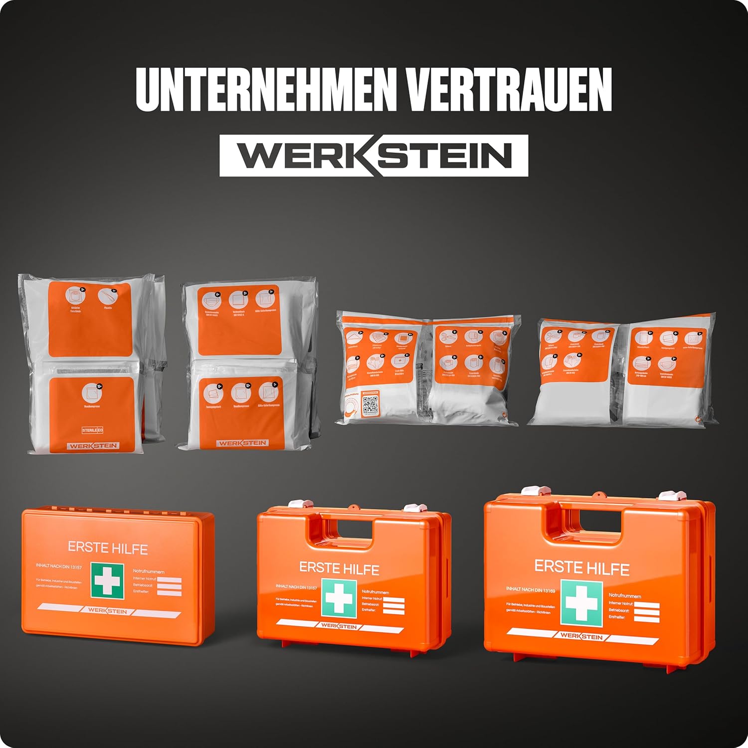ÖNORM Z1020 Typ 1 Erste-Hilfe-Nachfüllset inklusive Erste-Hilfe-Anleitung – Erste-Hilfe-Set Nachfüllset Ö-NORM Z 1020 Typ 1 mit praktischen Innentaschen – ÖNORM Z1020 Typ 1 Nachfüllset für Unternehmen – Bild 6
