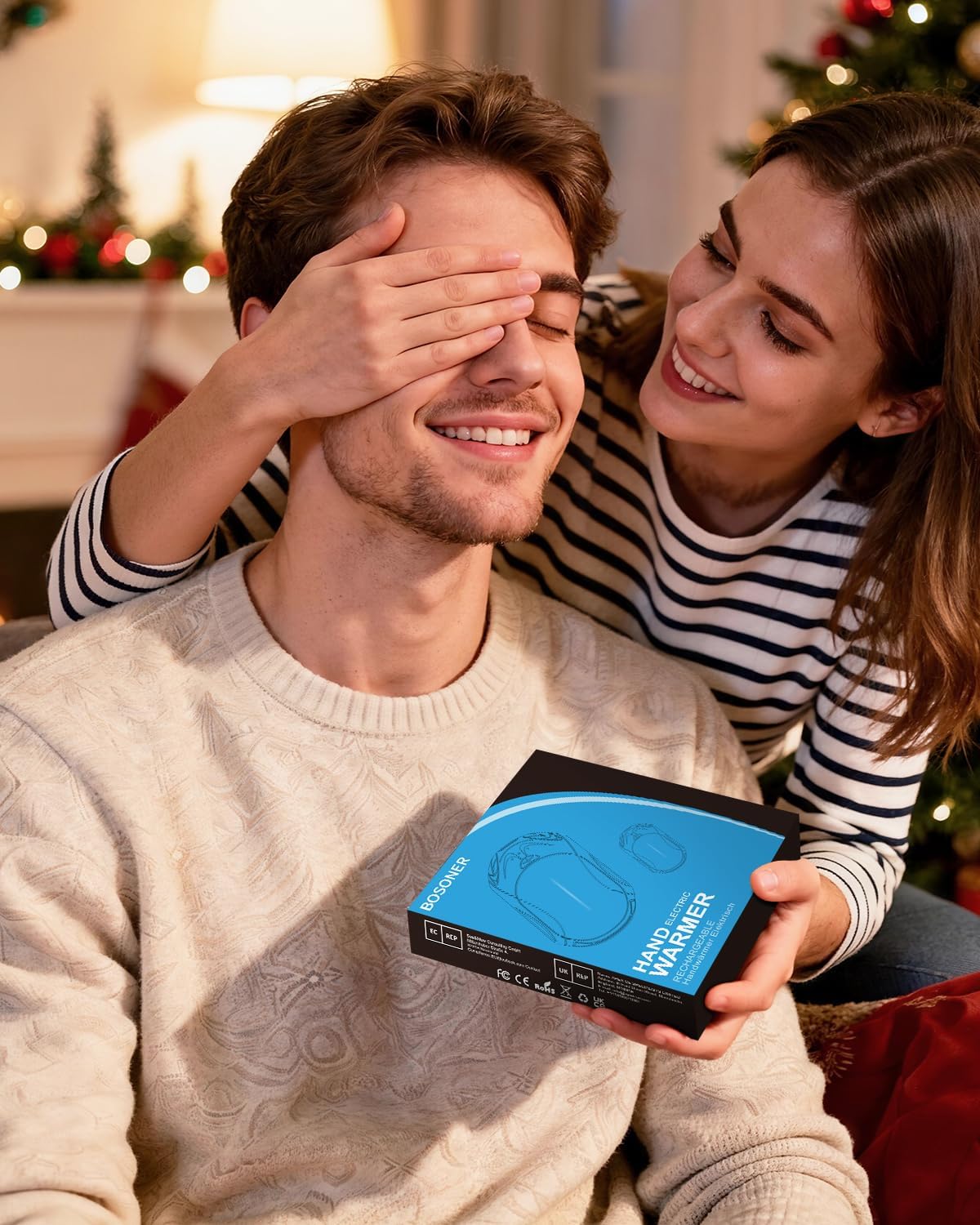 BOSONER Handwärmer, elektrischer Taschenwärmer, wiederaufladbar: 2er-Set, 6000 mAh elektrischer Handwärmer, USB wiederaufladbar, tragbarer Taschenwärmer, ideales warmes Geschenk für Männer und Frauen – Bild 7
