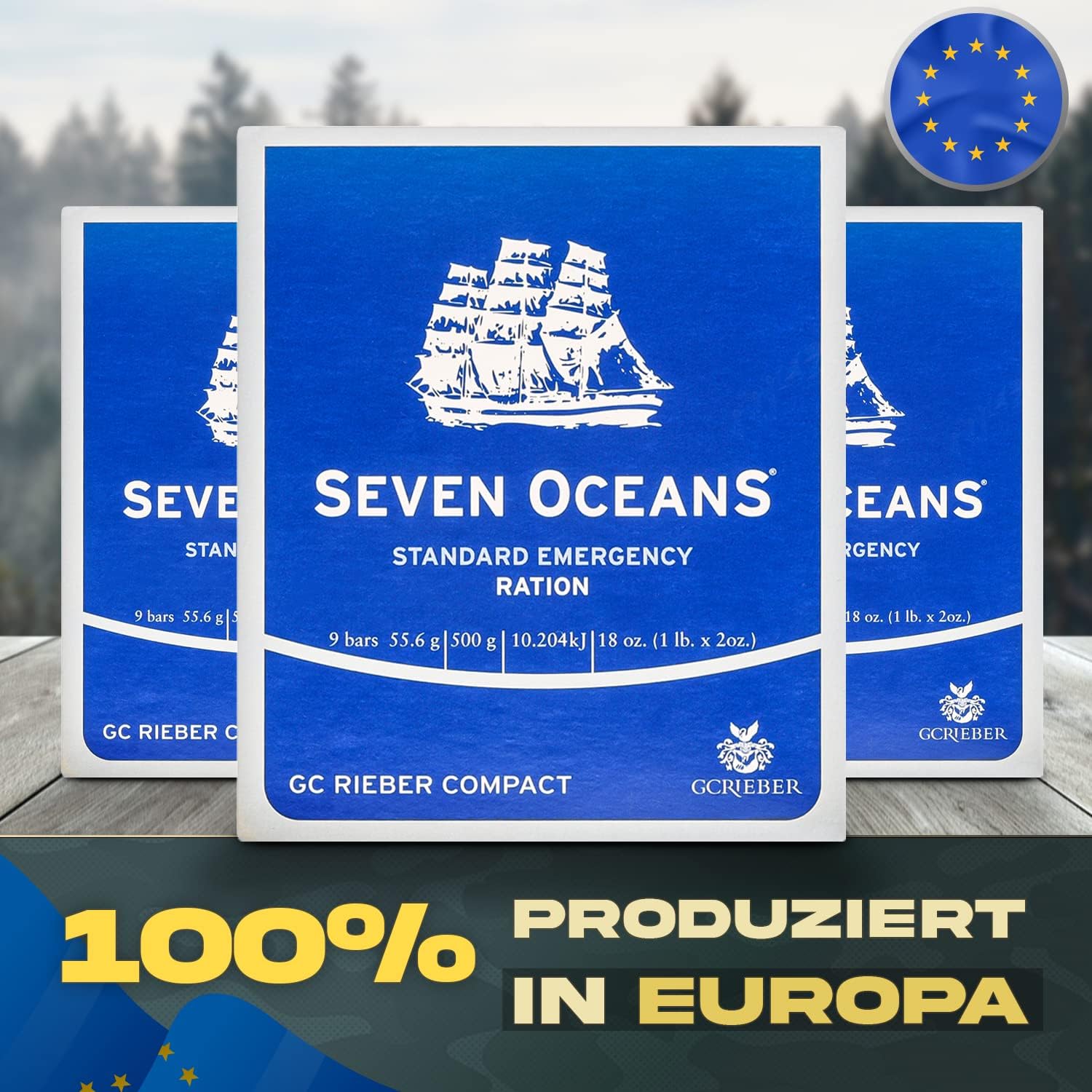 Seven Oceans – Das Original – Notfallfutter (6 x 500 g) Extrem langlebiger Notfallvorrat (3 kg) zur Krisenprävention I Energiereiche Outdoor-Notration I Prepper-Notfutter – Bild 4
