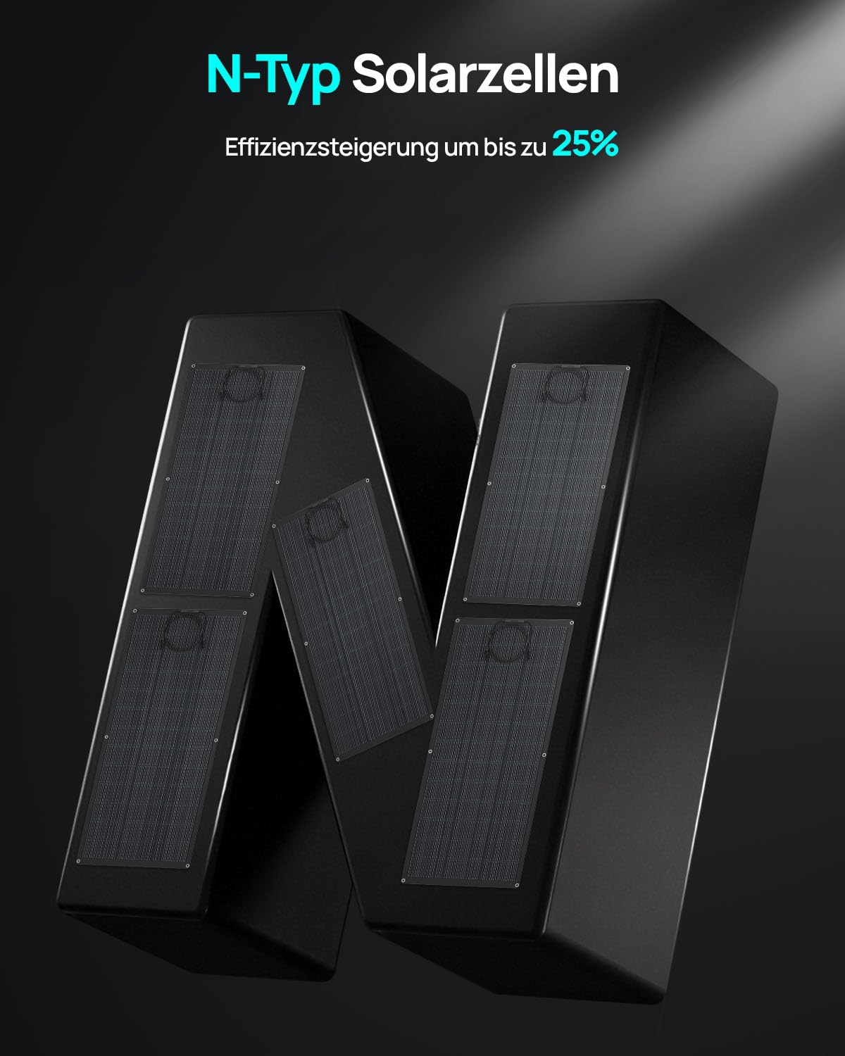 ECO-WORTHY 200 W flexibles Solarpanel ETFE-Material 18BB Monozelle 25 % hohe Umwandlung für Balkon, Wohnmobil, Boot, Dach, Camping, Haus, Yacht, unebene Oberflächen – Bild 4