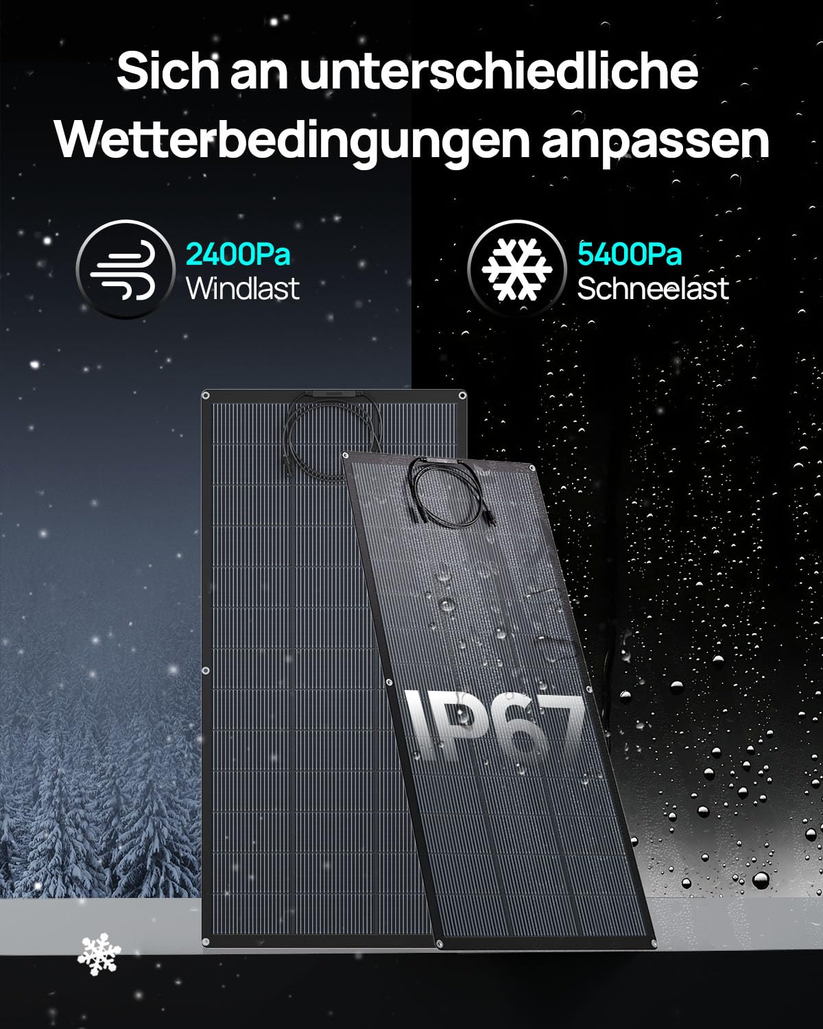 ECO-WORTHY 200 W flexibles Solarpanel ETFE-Material 18BB Monozelle 25 % hohe Umwandlung für Balkon, Wohnmobil, Boot, Dach, Camping, Haus, Yacht, unebene Oberflächen – Bild 7