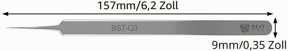 Hochpräzise Edelstahlpinzette – Superfeine Fingerabdruck- und Laborpinzette mit gebogener Spitze für Industrie, Installation und Wartung (Q3) – Bild 2