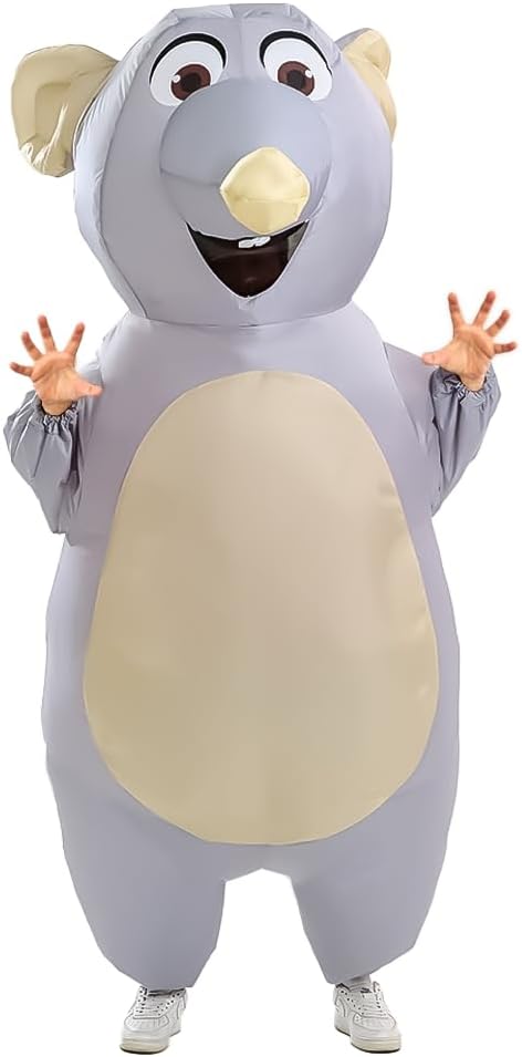 Aufblasbares Maus-Kostüm für Erwachsene, aufblasbares Maus-Kostüm, lustiges Halloween-Party-Cosplay-Kostüm