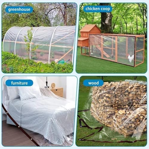 Wasserdichtes Outdoor-Abdeckplane, multifunktionaler Zeltschirm, robustes Kunststoffgewebe für Camping, Wandern, Strand und Notunterkunft – Bild 6