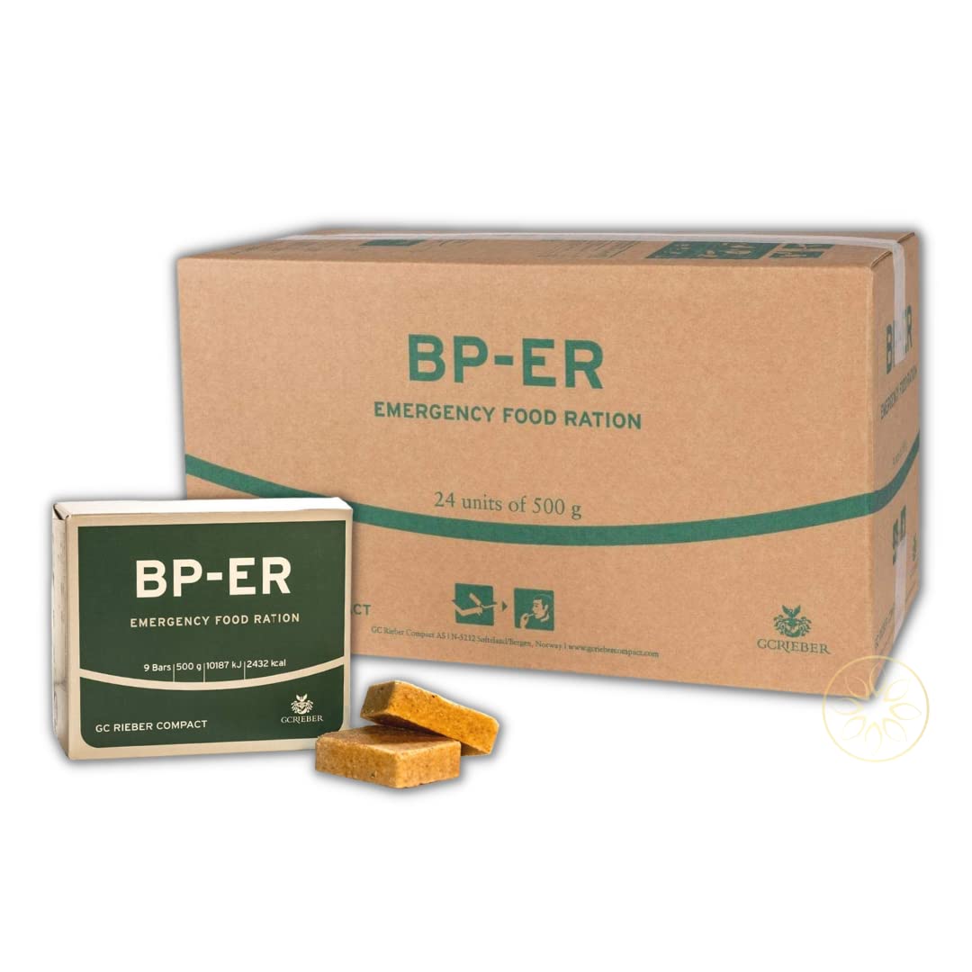BP ER Elite Notfallnahrung | 24 x 500 g Einheit Langzeitnahrung – Produkt BPA-frei und hermetisch versiegelt – Notnahrung für den Notfall
