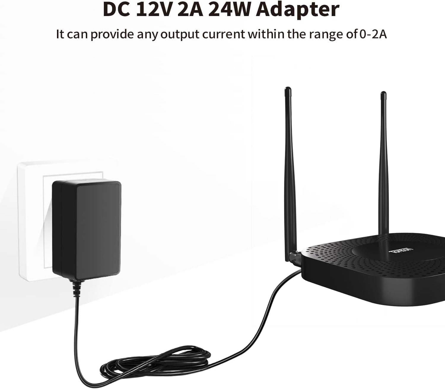 12 V 2 A Netzteil, 24 W Transformator Tonton, AC 220–240 V auf DC 12 Volt, EU-Stecker für LED-Streifen, CCTV-Kamera, Radio, Gehäuse-Lüfter-Router, 1,8 m Ladegerät – Bild 7