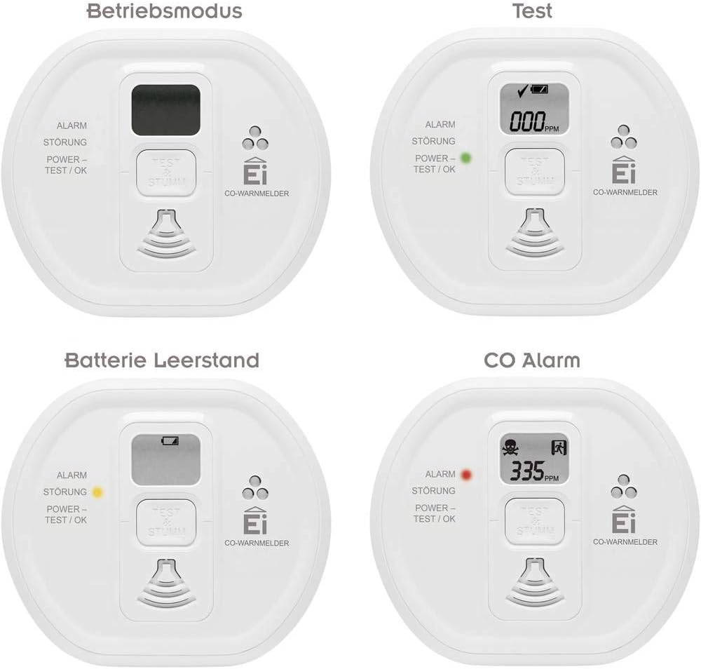 Ei Electronics Ei208D-3X179 Kohlenmonoxidmelder mit 10-Jahres-Batteriebetrieb erkennt Kohlenmonoxid – Bild 2