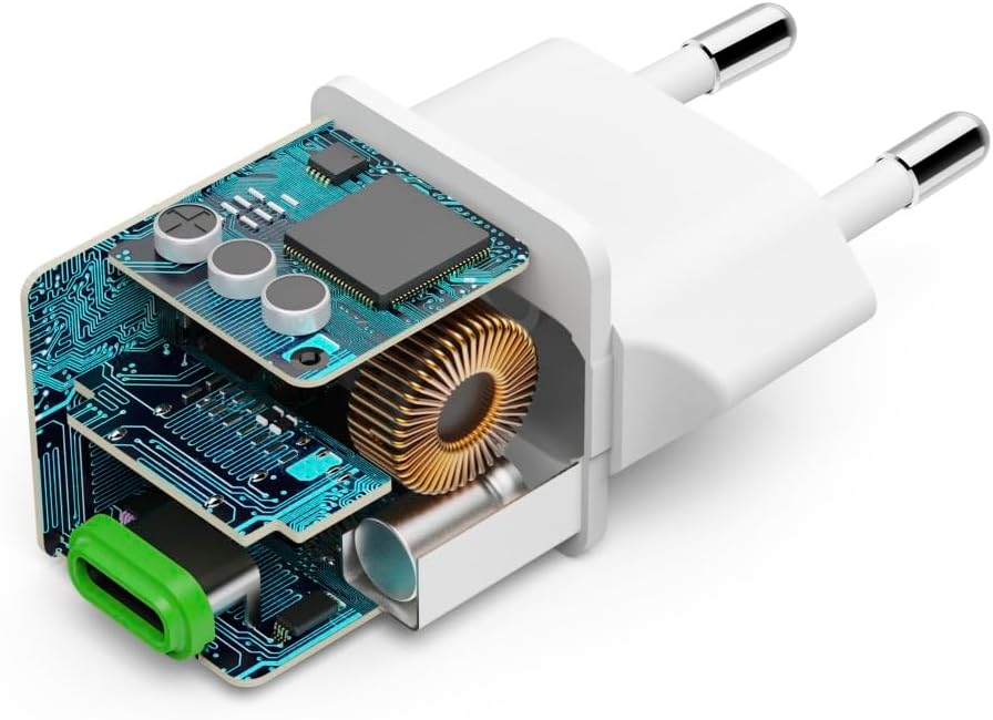 Hama Schnellladegerät mit USB-C (unterstützt Power Delivery und Qualcomm Quick Charge, 20 W, Super-Mini-Größe 2,75 x 2,75 x 2,90 cm, ideal für iPhone) weiß – Bild 9