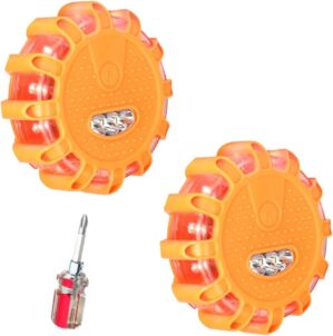 2 x Warnleuchte mit Magnet, Haken u...