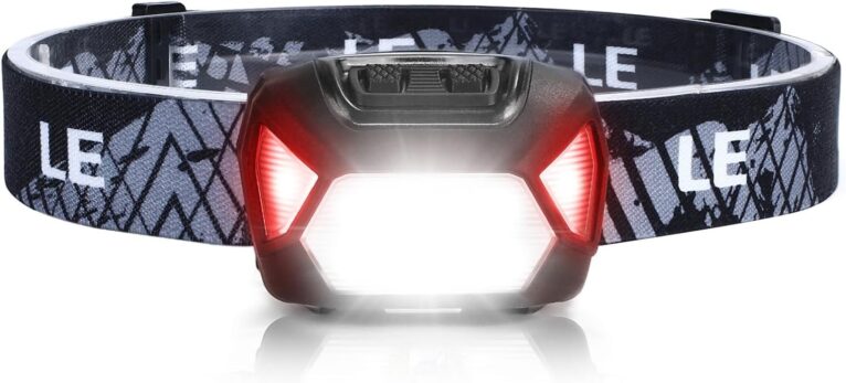 Lepro Stirnlampe Akku, 1300 Lux LED XPG Stirnlampe mit 6 Lichtmodi Scheinwerfer und Rotlicht, batteriebetriebene Stirnlampen C500 (nicht wiederaufladbar), IPX4, ideal für Camping-Joggen