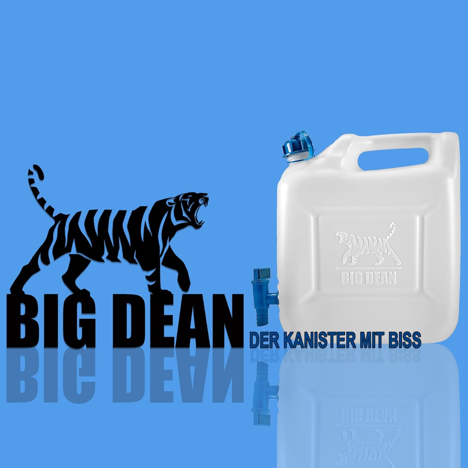 BigDean Wasserkanister 12L Trinkwasserbehälter, Trinkwasserkanister mit Wasserhahn, lebensmittelecht, geeignet für 10-12 Liter, -20 - +70 Grad Celsius Reisekanister – Bild 4