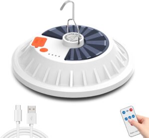 Solar-LED-Campinglampe, USB wiedera...