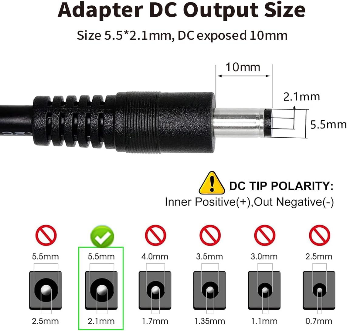 12 V 2 A Netzteil, 24 W Transformator Tonton, AC 220–240 V auf DC 12 Volt, EU-Stecker für LED-Streifen, CCTV-Kamera, Radio, Gehäuse-Lüfter-Router, 1,8 m Ladegerät – Bild 4
