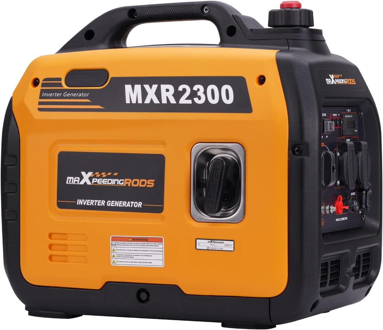 maXpeedingrods 2300W Inverter Stromgenerator Super Leise Tragbar für Outdoor Camping Wohnmobil 4-Takt Leichter Notstromgenerator Benzin für Reisen Garage Wohnwagen mit USB und 230V Steckdosen