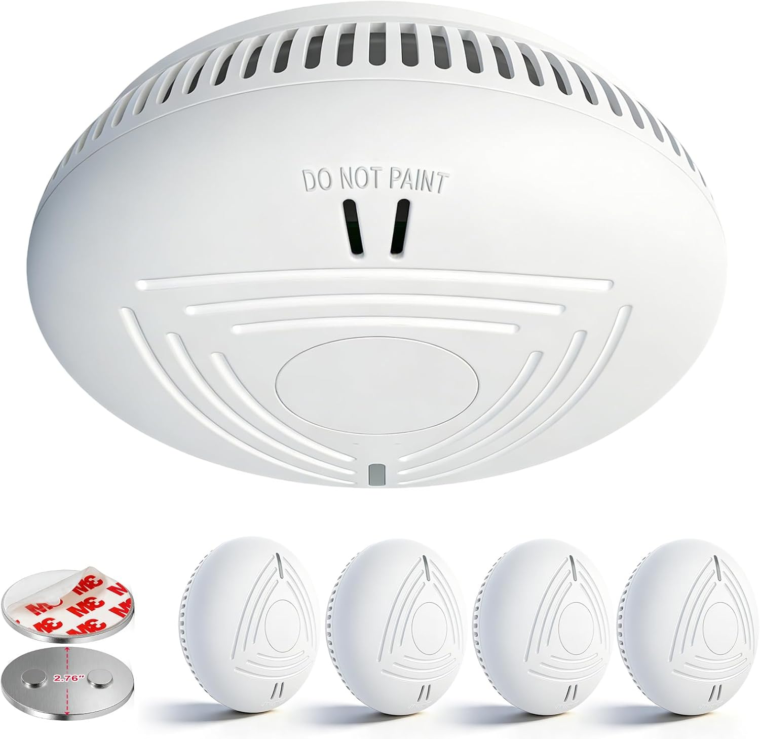 DAYTECH Rauchmelder 10-Jahres-Batterie – 4er-Set Rauchmelder mit Magnethalter-Set, TÜV Rheinland zertifiziert, Feueralarm & Feuermelder mit 85 dB Signal/Test/Stummschalter