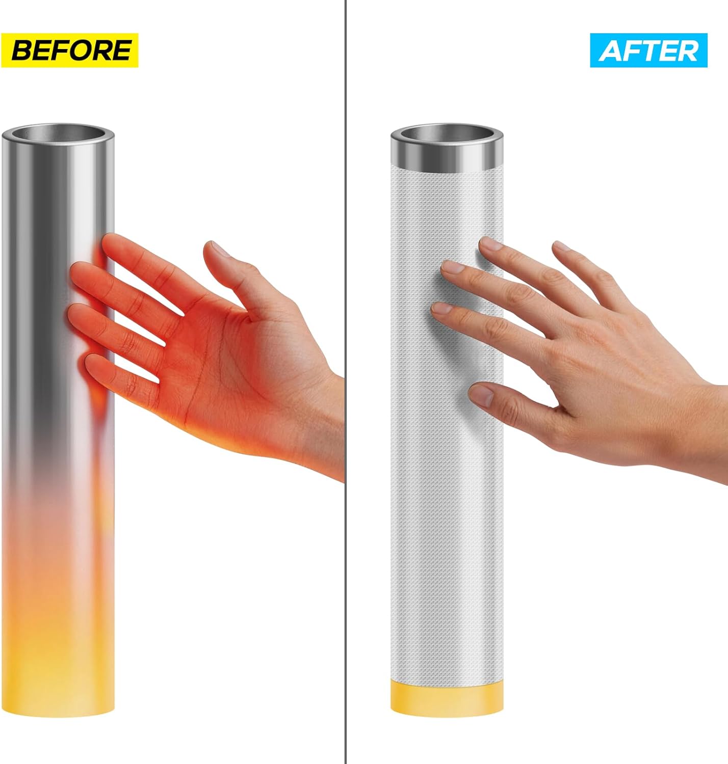 PAWBOSE Hitzeschild aus Aluminium für Kraftfahrzeuge, 30 x 30 cm – reflektiert 95 % der Strahlungswärme für den Schutz von Öfen, Auspuffanlagen, Motorrädern, Kaminen (silberfarben) – Bild 6