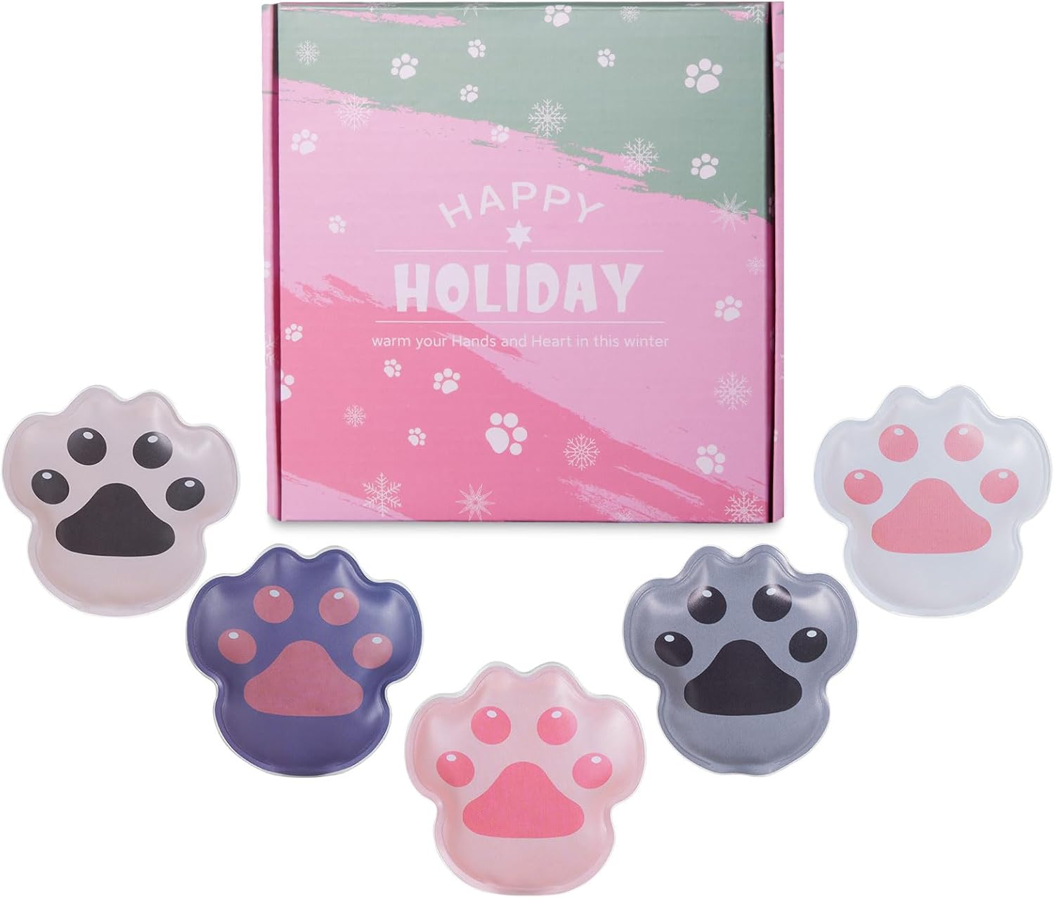 Kizozo Handwärmer, Taschenwärmer, wiederverwendbar, 5er-Set, Handwärmer zum Bücken, für Kinder, Taschenwärmer, Wärmekissen, für unterwegs, Geschenk für Kinder, Damen, Herren, 9 x 9 cm