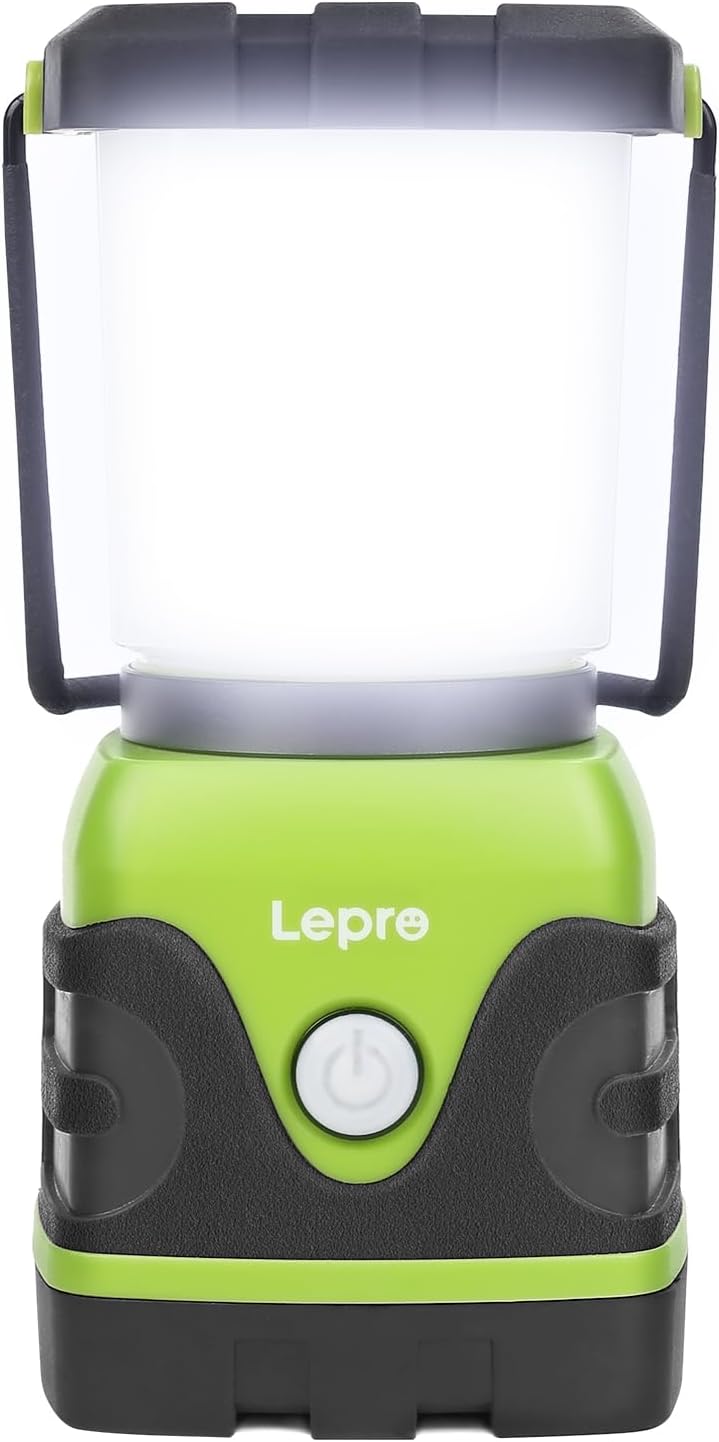 Lepro LED-Campinglampe, batteriebetrieben, ultrahell, 1500 Lumen, 4 Modi und dimmbares Campinglicht, Notlicht für Stromausfälle, Wandern, Notfall, Ausfälle und so weiter