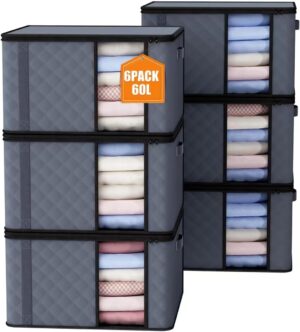 6 Stück 60L Aufbewahrungsbeutel, A...