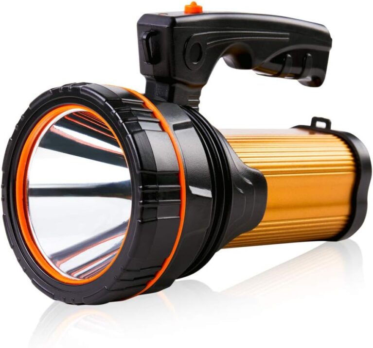 Extrem helle CREE LED-Taschenlampe mit 4 Batterien, 10.000 mAh Akku, USB-aufladbare Handtaschenlampe, großer Suchscheinwerfer, wasserdichte Taschenlampe/Laterne