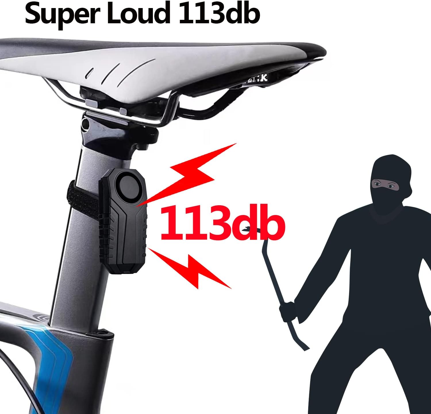 Verbesserter Fahrradalarm, wasserdichte Fernbedienung, Vibration für Motorrad, Fahrradtür, Einbruchalarm, einstellbare Empfindlichkeit, Fenstertüralarm, Vibrationssensoren – Bild 3