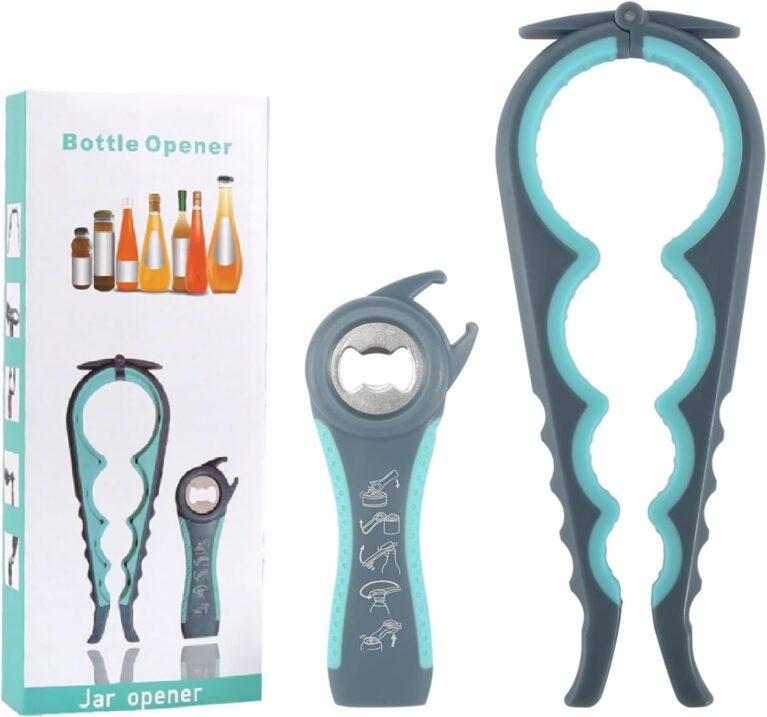 Multifunktionaler Flaschenöffner für alle Dosen und Gläser, Flaschenöffner für Senioren, Papa, Schraubverschlussöffner, Glasöffner, Deckelöffner, Dosenöffner, manueller Flaschenöffner für Schraubgläser, praktisch
