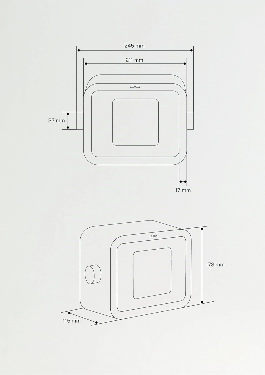CREATE /WARM BOX/Keramikheizkörper in Pastellgrün/tragbar, Thermostat, 2 Leistungen, PTC-Heizung, Überhitzungsschutz, 1500 W – Bild 9