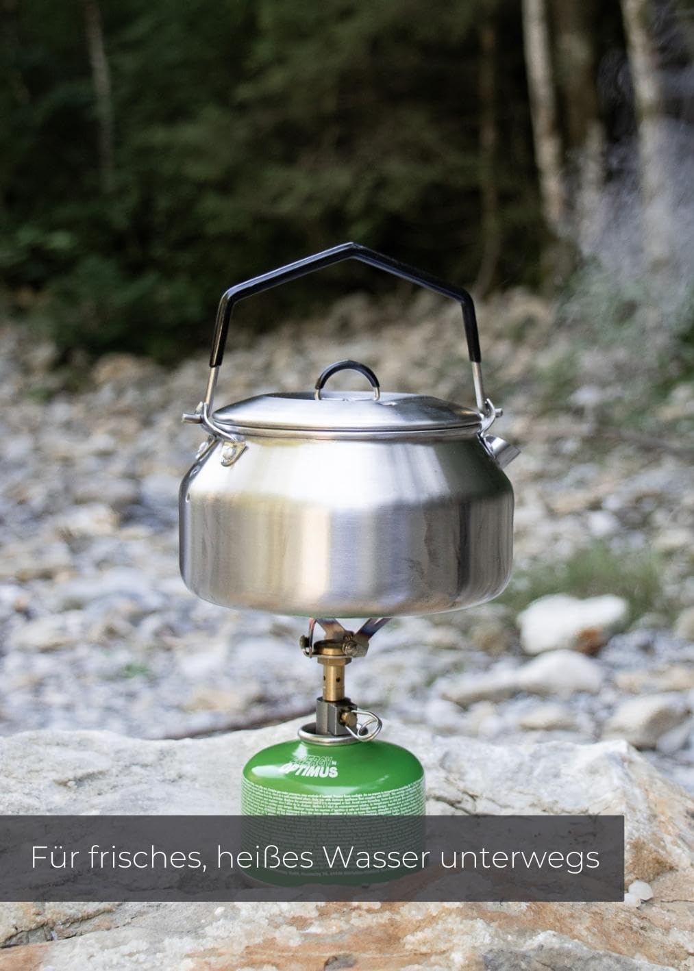 LAMBDA COFFEE GEYSIR Wasserkocher 1 Liter Edelstahl mit nur 290 g I Teekanne I Tragbarer Camping-Wasserkocher 1000 ml I Camping-Wasserkocher – Bild 6