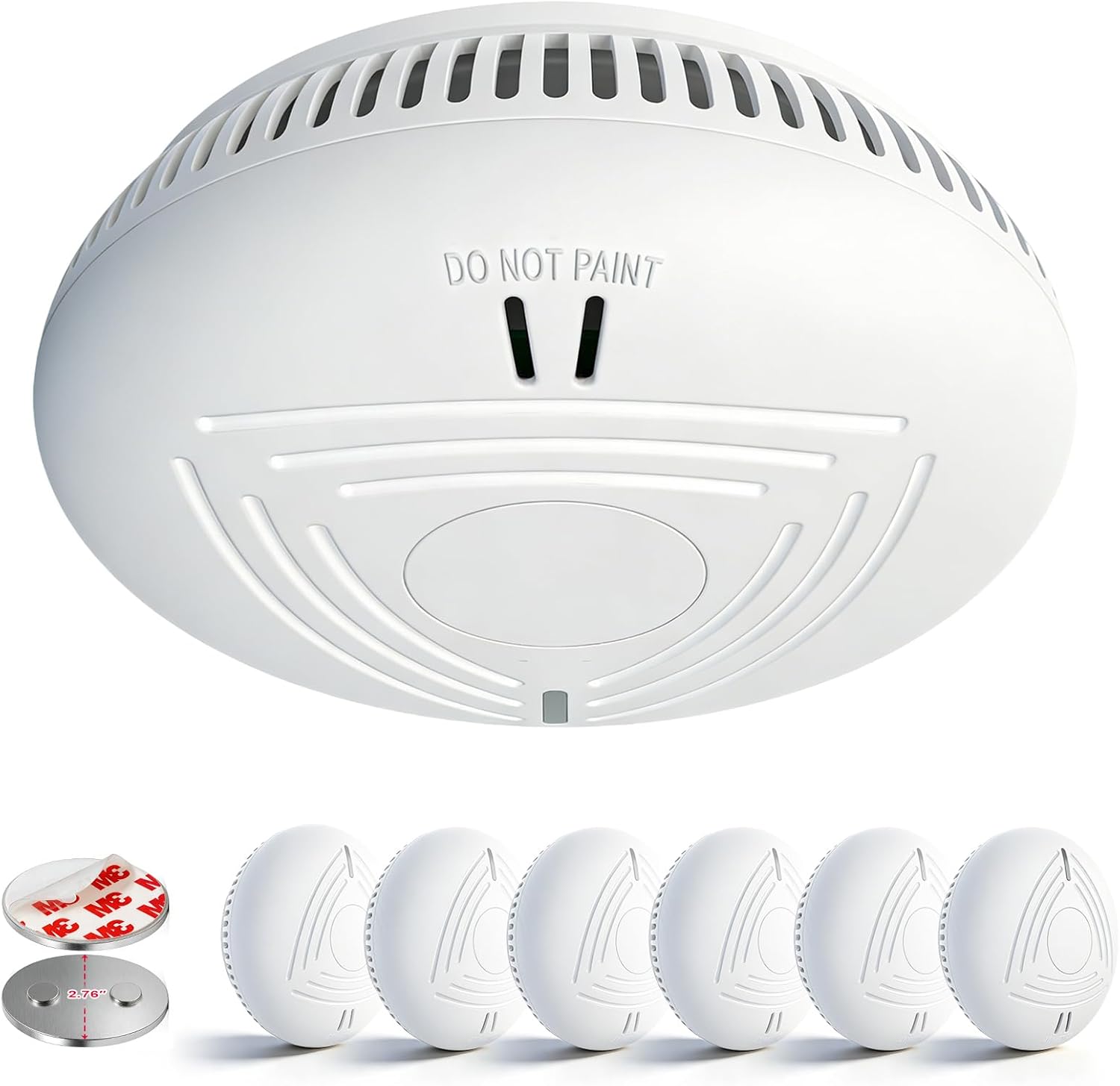 DAYTECH Rauchmelder 10 Jahresbatterie – 6 Rauchmelder mit Magnethalter-Set, TÜV Rheinland zertifiziert, Feuermelder mit 85 dB & Test-/Stummschalter – Feuermelder für Schlafzimmer, Kinderzimmer