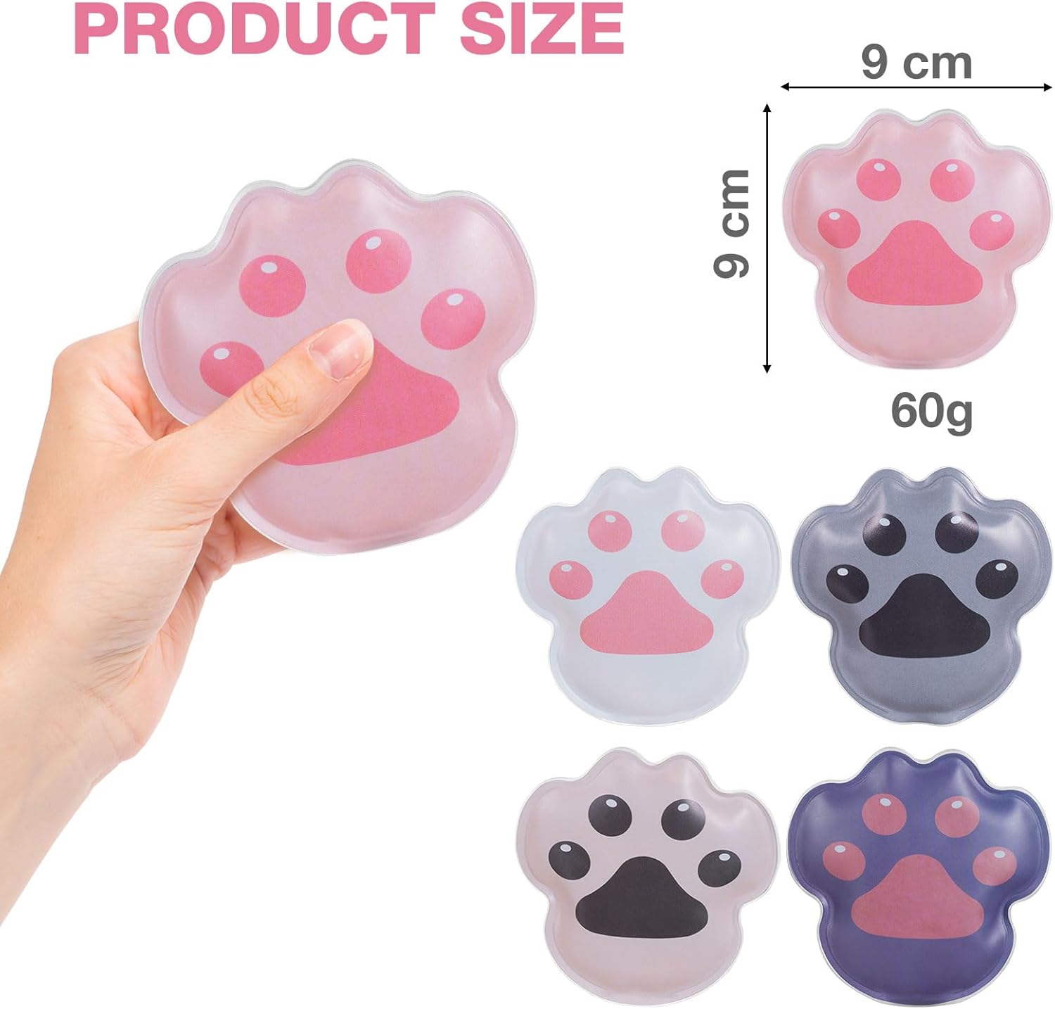 Kizozo Handwärmer, Taschenwärmer, wiederverwendbar, 5er-Set, Handwärmer zum Bücken, für Kinder, Taschenwärmer, Wärmekissen, für unterwegs, Geschenk für Kinder, Damen, Herren, 9 x 9 cm – Bild 2