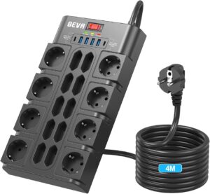 BEVA 18-fach Steckdosenleiste 3680W...