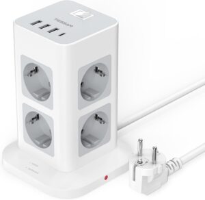 TESSAN 8-Fach Mehrfachsteckdose mit...