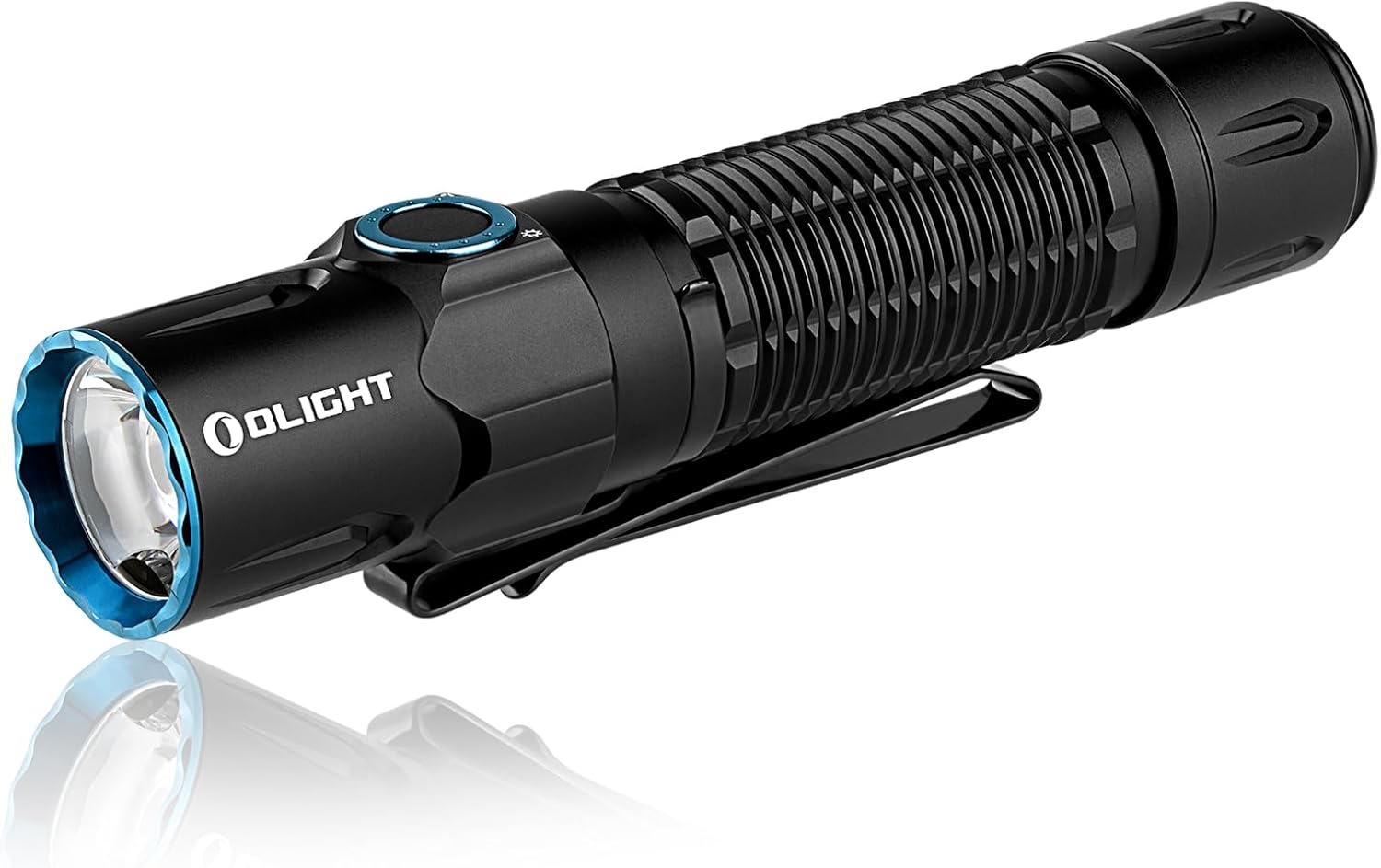 OLIGHT Warrior 3S Taktische Taschenlampe, 2300 Lumen, extrem hell mit 5 Modi, USB wiederaufladbar, mit Abstandssensor, IPX8 wasserdicht, für Camping, Wandern, Überleben und Suche (schwarz)