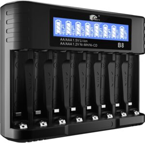 IMREN Batterieladegerät AA AAA, 8 ...