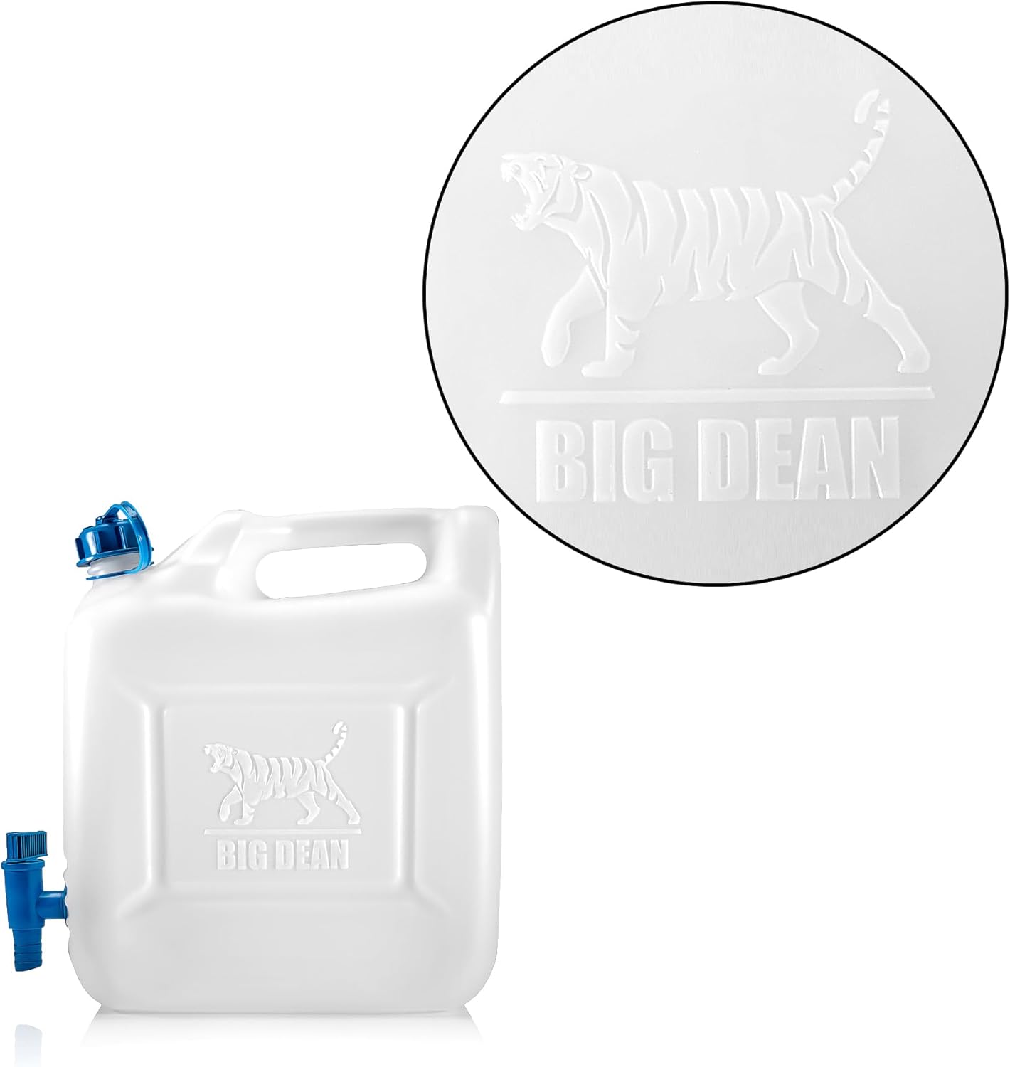 BigDean Wasserkanister 12L Trinkwasserbehälter, Trinkwasserkanister mit Wasserhahn, lebensmittelecht, geeignet für 10-12 Liter, -20 - +70 Grad Celsius Reisekanister – Bild 5