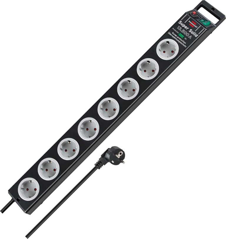 Brennenstuhl Super-Solid Steckdosenleiste, Schwarz