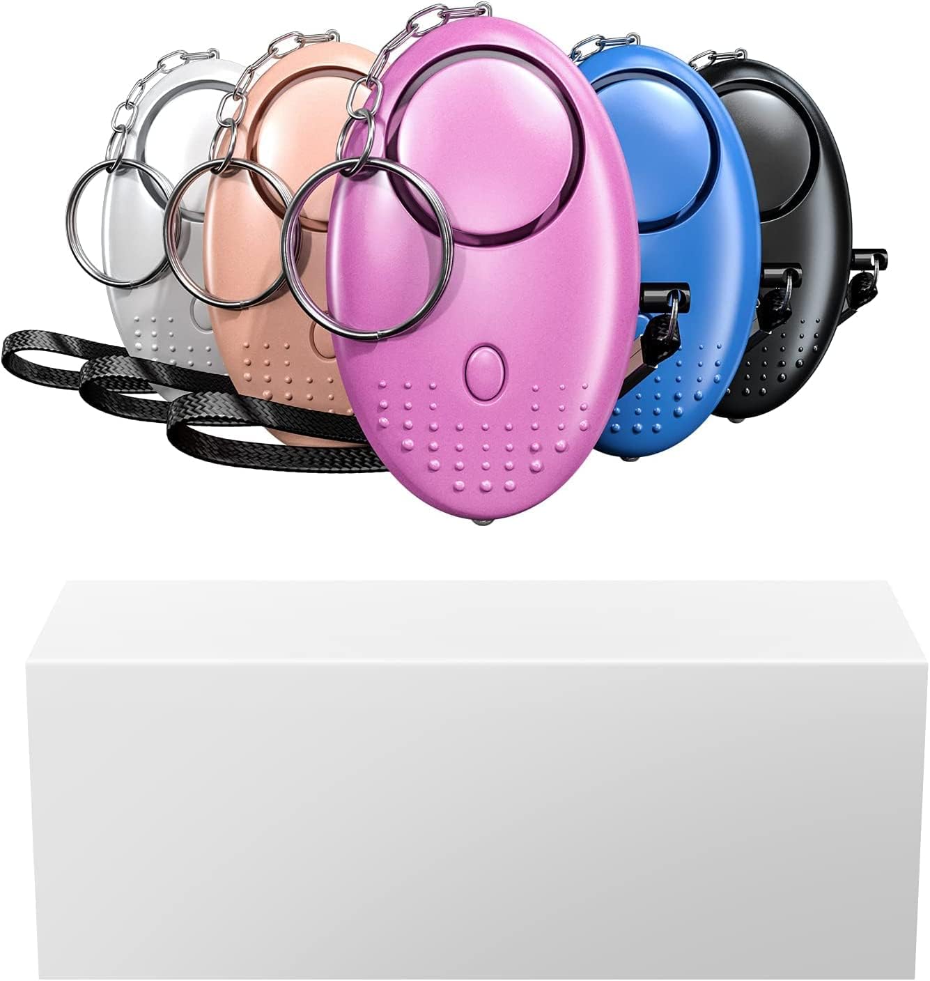 Persönlicher Notfallalarm (5 Stück) Qoosea Scream Safesound Alarm 140 dB LED-Taschenlampe für Kinder/Frauen/Senioren/Studenten, Selbstverteidigungsschutz gesichert – Bild 7