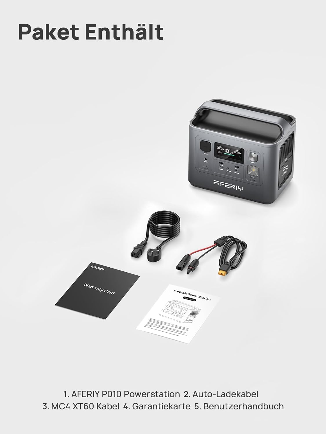 AFERIY 512Wh Tragbare Power Station Mobiler Stromspeicher mit 230V-Steckdose, mobile Stromversorgung mit LCD-Display für Party, Camping, Wohnmobil, Heimwerken – Bild 5
