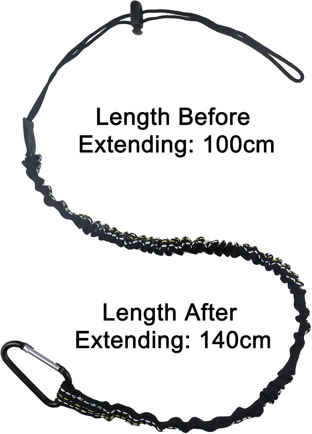 Werkzeugschloss für Arbeiten in der Höhe, Werkzeug-Absturzsicherung, Werkzeugsicherheits-Absturzsicherung, Werkzeugleine-Absturzsicherung, Werkzeugseil mit Karabinerhaken für Dachdecker (6 Stück) – Bild 5