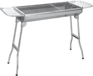 Holzkohlegrill, Edelstahl, Außengr...