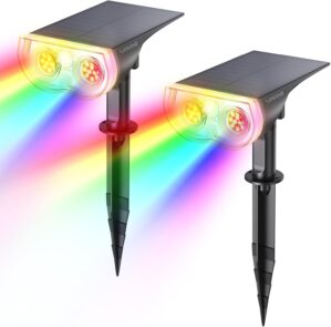 Linkind Bunte Solar-Gartenleuchten,...