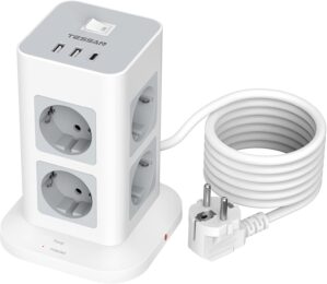 TESSAN Mehrfachsteckdose mit USB C,...