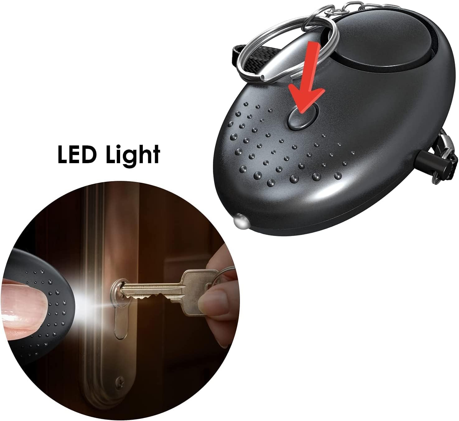 Persönlicher Notfallalarm (5 Stück) Qoosea Scream Safesound Alarm 140 dB LED-Taschenlampe für Kinder/Frauen/Senioren/Studenten, Selbstverteidigungsschutz gesichert – Bild 3