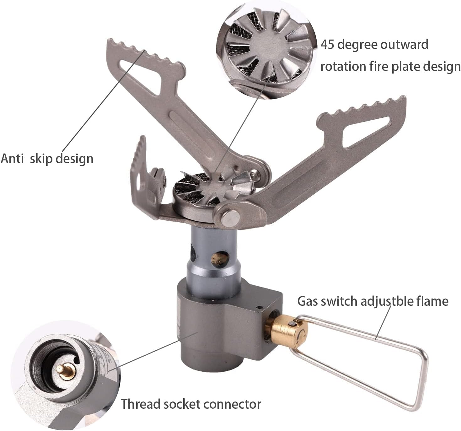 BRS BRS 3000T Tragbarer Titan-Gas-Campingkocher, ultraleichter Rucksack-Gaskocher mit 1 zusätzlichen Backup-O-Ring – Bild 4