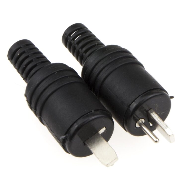 kenable 2-poliger DIN-Stecker für Lautsprecher und HiFi-Anschluss, gedrehte Klemmen, Zugfestigkeit (2 Stück) (2 Stück)