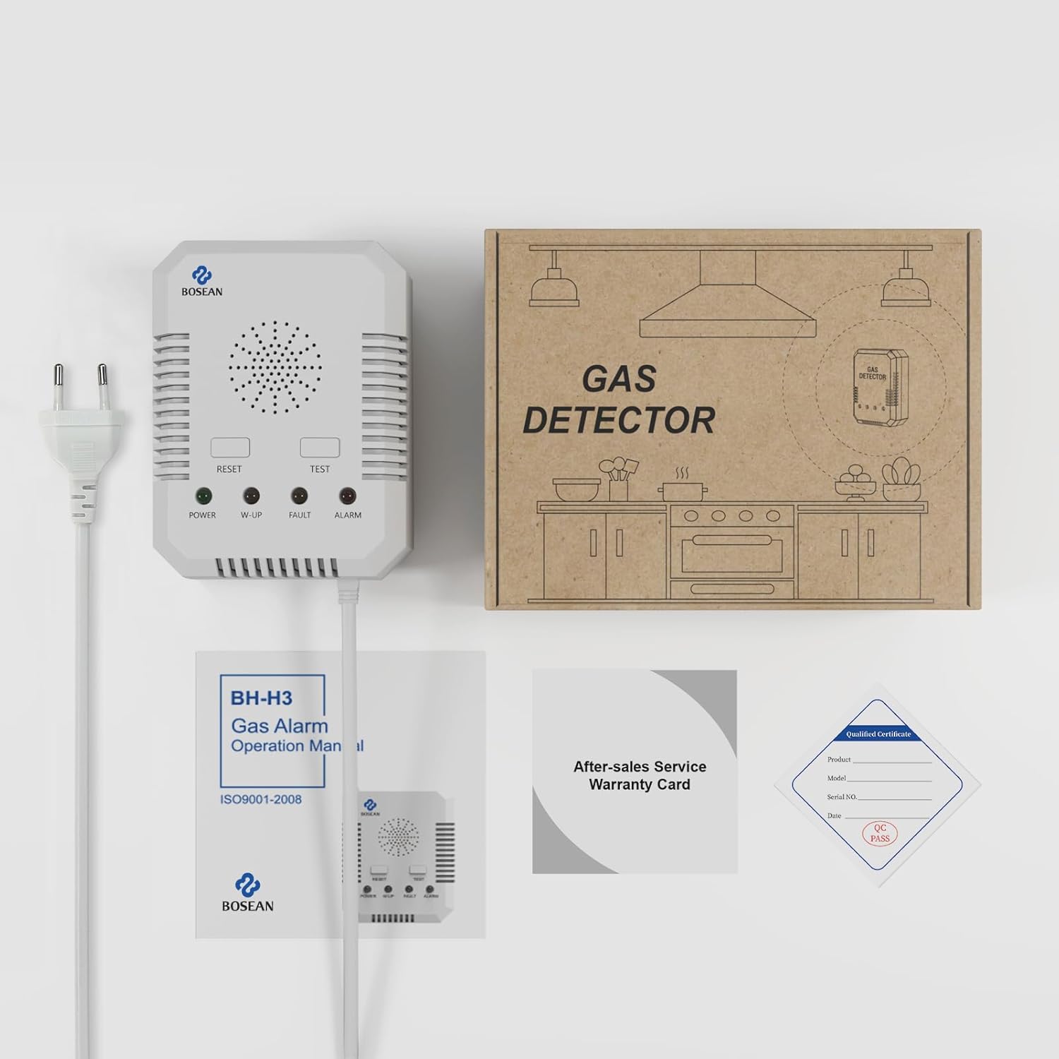 2-in-1-Gasleckdetektor, Kohlenmonoxiddetektor und Erdgasdetektor, CO-Detektor und Erdgas-Methan/Propan/Butan-Brenngasalarm für Küche, Tankstelle, Garage, Wohnmobil – Bild 8