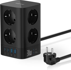 VEFVE Mehrfachsteckdose mit USB C 3...